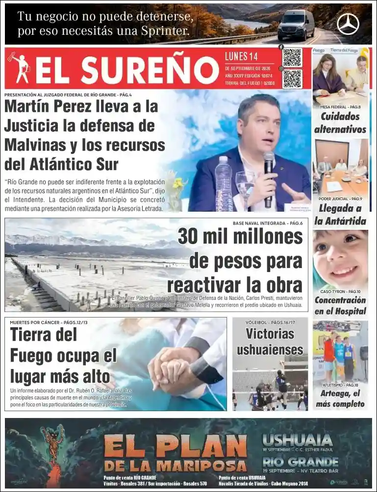 Estudios Max | APF RADIO - Tapa del diario El Sureño